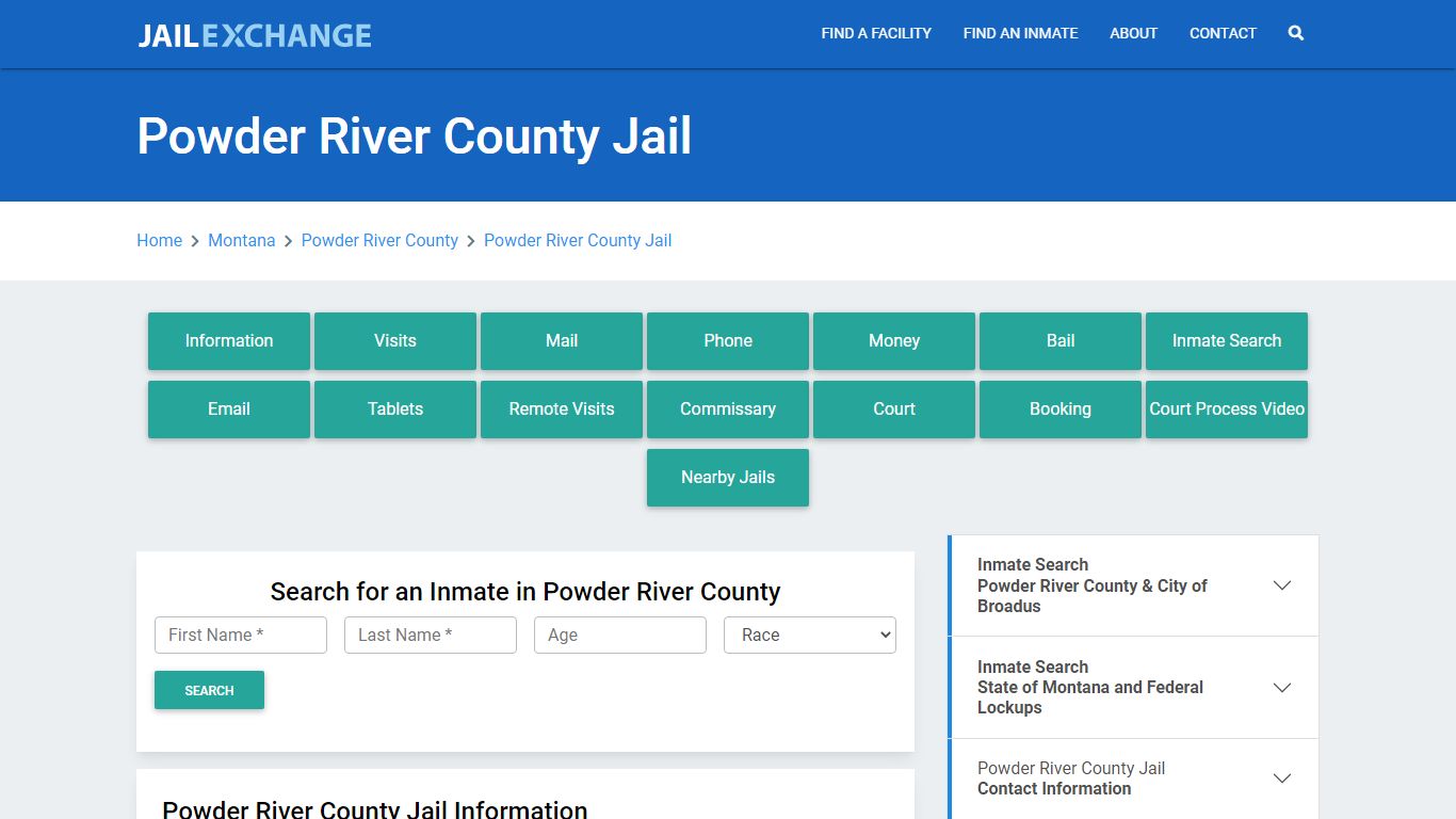 Powder River County Jail Roster Lookup, MT, Inmate Search